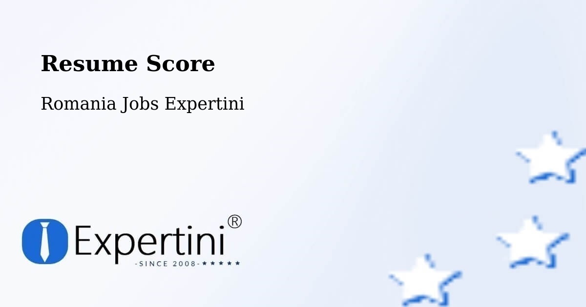 Resume Score & Job Description Match Tool – Constanţa - Romania Jobs Expertini